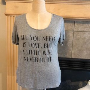 🎉Gray graphic tee “All you need...”